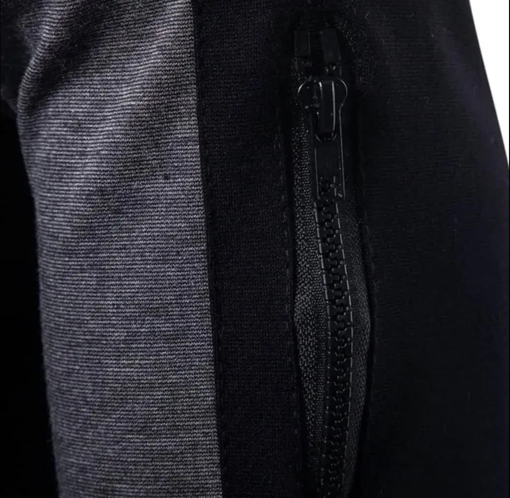 Men Stitched Pullover Fleece Kangaroo Hoodie